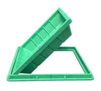 SSDDLZEQ Plaque d'égout carrée Invisible avec Cadre et Base Ornementation de Jardin(27.6x27.6in)