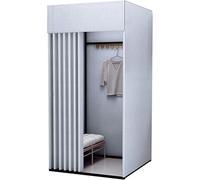 SSDDLZEQ Pour bureau, magasin de vêtements, chambre à coucher, magasin de vêtements, kit de brise-vue avec rideaux occultants, rail mobile, pièce d'ajustement indépendante (80 x 80 x 200 cm)