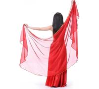 SSDDLZEQ Spectacles sur scène Half-Circle Belly Dance Scarf-Style Chiffon Veil, Costume Accessories(4)