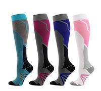 SSDH 4 Paires Chaussettes de Contention pour Femmes et Homme 20-30 mmHg, Chaussette de Compression pour le cyclisme, le sport, les varices (as4, alpha, jaspo_s, x_l, mix05, S/M)