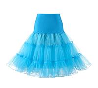 SSDH Jupe Jupon Années 50 Robe Rockabilly Jupons Crinoline pour Femmes S-2XL (Bleu, S)