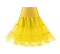 SSDH Jupe Jupon Années 50 Robe Rockabilly Jupons Crinoline pour Femmes S-2XL (Jaune, XXL)