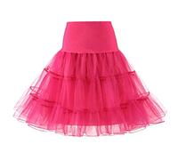SSDH Jupe Jupon Années 50 Robe Rockabilly Jupons Crinoline pour Femmes S-2XL (Rose, M)