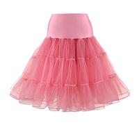 SSDH Jupe Jupon Années 50 Robe Rockabilly Jupons Crinoline pour Femmes S-2XL (rose4, M)