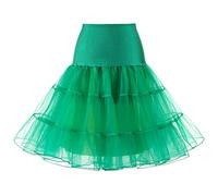 SSDH Jupe Jupon Années 50 Robe Rockabilly Jupons Crinoline pour Femmes S-2XL (Vert, S)