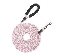 SSDH Laisse pour chien de 5 m, 10 m, 15 m, 20 m de long avec poignée confortable et mousqueton de fermeture, laisse résistante, pour chiens de taille moyenne et grande (rose, 20 m x 10 mm)