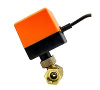 SSDXFJZR Vanne à boisseau sphérique motorisée en laiton de 1/2", 3/4", 1" et 2" à 3 fils, 2 contrôles/trois câbles, 1 commande, normalement fermée, 1 unité (24 VDC-CR03,2")