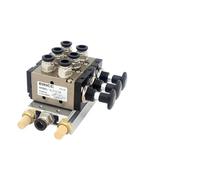 SSDXFJZR Vanne Manuelle 2 Voies 5 Positions Push-Pull, Interrupteur pneumatique de vanne directionnelle, collecteur de vannes combinées 4L210-08 4R210-08(6mm in 4mm Out,4 Stations)