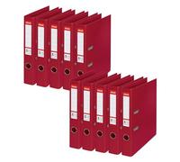 sselte Lot de 10 classeurs en plastique Bordeaux Format A4 5,2 cm