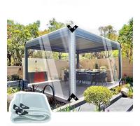 SSFMSF Bâche Transparente avec œillets 0.35mm Epaisse Multifonction PVC Protection Baches Imperméable Résistant à poussière pour Piscine Jardin Voiture Mobilier Terrasse. (H:2m * W:6m | 400g/m²)