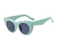 SSFVTTL Lunettes de soleil œil de chat tendance à bordure épaisse, couleur bonbon, lunettes de soleil tendance, rétro, polyvalentes, protection solaire, pour femme, vert menthe poivrée