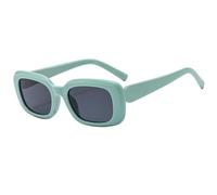 SSFVTTL Lunettes de soleil polyvalentes à monture épaisse, lunettes de soleil minimalistes pour photos de rue, pour femmes, vert menthe