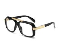 SSFVTTL Lunettes de soleil punk surdimensionnées pour hommes, lunettes de soleil de luxe à grande monture, lunettes de soleil pour femmes (noir-transparent)