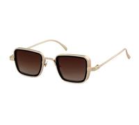 SSFVTTL Lunettes de soleil Steampunk à monture fine pour hommes (C3 TEA)
