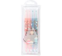 Ssge001 - Lot De 4 Surligneurs Pastel Pusheen : Rose, Orange, Vert, Bleu - Pointe Large Et Pointe Fine- Fournitures Scolaires Kawaii, Papeterie Kawaii