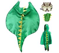 Ssguopte 1 Set Dinosaur Costume for Kids, Dragon-Wings Cape, Mask & Gloves Dragon Costume, Toddler Dress Up Clothes for Boys Girls Girls Toxe Birthday Party Favors Cadeaux Toys