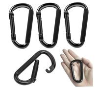 Ssguopte 4pcs Clips de Carabiner, 3 Clip Carabiner en Forme de Fer à Usage Portable pour Les Porte-clés en Forme pour Les Porte-clés, Le Camping, Les Accessoires randonnée