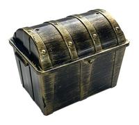 Ssguopte Chéchante au trésor de pirate en plastique 5.3x3.7x3.9 Boîte d'Halloween vintage pour enfants Prix, fête ou classe