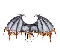 Ssguopte Dragon Wing Adult Fire Fire Bone Spurs Cosplay Wing avec Bande élastique Costume de Dragon Frais léger pour Femmes Hommes