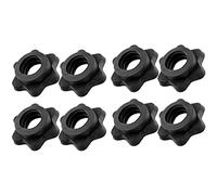 Ssguopte Haltère Noix de Noix Non Glissante Colliers de spinlock Remplacement des Barres haltères Formation Noires 2, 5 cm 8pcs