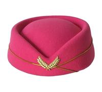 Ssguopte Hat d'agent de bord Costume avec une hôtesse de l'air Rosy Costume a ressenti un d'agent bord pour Halloween Party Cosplay & Performance S