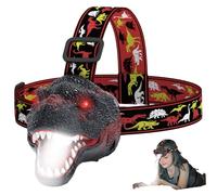 Ssguopte Lampe Frontale de Dinosaure avec des Yeux de lumière et Rugissement réaliste LED pour Les Enfants avec Un Bandeau réglable Rechargeable pour Enfants réglables pour Halloween