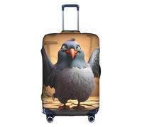 SSGVLPTO Cartoon Pigeon 1 Imprimer Housse de bagage anti-rayures, étui de protection lavable, blanc, petit, blanc, S, blanc, S