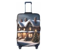 SSGVLPTO Christmas Village House 2 Housse de Bagage Anti-rayures Housse de Bagage Housse de Protection Lavable Blanc XL, blanc, XL