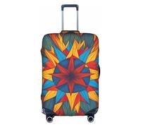 SSGVLPTO Housse de bagage anti-rayures avec imprimé étoile colorée, housse de bagage lavable, blanc, S, blanc, S