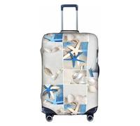 SSGVLPTO Housse de bagage imprimée étoile de mer et phare, housse de protection pour bagages, housse de bagage résistante à l'usure, blanche, M, blanc, M