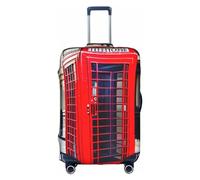 SSGVLPTO Phone Booth Print Housse de bagage anti-rayures Housse de protection lavable pour bagage Blanc XL, blanc, x-large