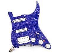 SSH Pickguard pré-câblé pour guitare Fender ST SSH Alnico 5 Humbucker Coil Split pré-câblé avec bascule améliorée compatible avec kit de mise à niveau de guitare électrique Stratocaster