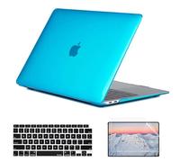 SsHhUu Coque pour Macbook Air 13 Pouces A2337(M1)/ A2179/ A1932, Ultra Mince Plastique Coque Rigide Housse Étui with 2020/2019/ 2018 MacBook Air 13 avec Touch ID, Ligut Blue