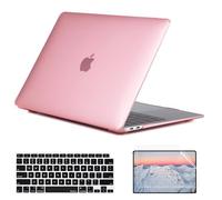 SsHhUu Coque pour MacBook Pro 16 Pouces 2020 2019 Release A2141 Con Touch Bar & Touch ID, Plastique Coque Housse et Couverture de Clavier & Protecteur d'écran & Sleeve pour Book Pro 16", Rose