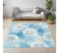 Sshjfeu Paillasson Interieur Entree 50 x 80 cm, Tapis Pissenlit Floral Plantes Lavable Antidérapant, Tapis Naturel Plantes À Poils Court, Doux, pour l'entrée, la Porte d'entrée