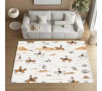 Sshjfeu Paillasson Interieur Entree 50 x 80 cm, Tapis Wild West Occidental Désert Lavable Antidérapant, Tapis Rustique Indien Sud Ouest À Poils Court, Doux, pour l'entrée, la Porte d'entrée