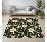 Sshjfeu Paillasson Interieur Entree 60 x 90 cm, Tapis Fleurs Plantes Lavable Antidérapant, Tapis Floral Botanique Rustique Naturel À Poils Court, Doux, pour l'entrée, la Porte d'entrée