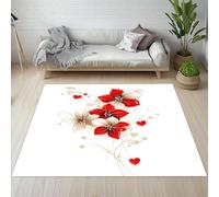 Sshjfeu Paillasson Interieur Entree 60 x 90 cm, Tapis Fleurs Printemps Plantes Lavable Antidérapant, Tapis Fleurie Floral Naturel À Poils Court, Doux, pour l'entrée, la Porte d'entrée