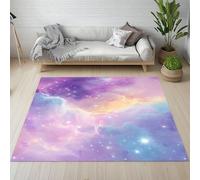 Sshjfeu Paillasson Interieur Entree 60 x 90 cm, Tapis Nébuleuse Univers Colorées Dégradé Lavable Antidérapant, Tapis Ciel Étoilé Cosmos À Poils Court, Doux, pour l'entrée, la Porte d'entrée