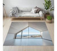 Sshjfeu Paillasson Interieur Entree 80 x 120 cm, Tapis Côtier Océan Marin Îles Bord de Mer Lavable Antidérapant, Tapis Artistique Moderne À Poils Court, Doux, pour l'entrée, la Porte d'entrée