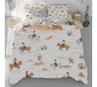 Sshjfeu Parure de Lit Wild West Occidental Désert pour Enfant, Housse de Couette Réversible 90x190 Rustique Indien Sud Ouest 1 Personne avec 2 Taie d'oreiller 65x65 cm, Ensemble de Literie Doux