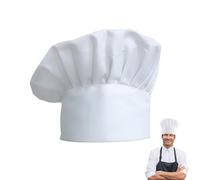 SSHUIKKAI Bonnet de cuisinier pour enfant et femme, unisexe, pour la cuisine, la maison, le restaurant et l'hôtel (blanc)