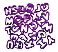 SSIMOO 26 pièces/ensemble mignon grand Alphabet lettre en plastique emporte-pièce Fondant gâteau décoration outil bricolage pâtisserie cuisson gâteau moule