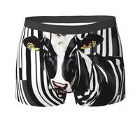 SSIMOO Boxer doux et respirant pour homme, mélange parfait de confort, de durabilité et de sophistication., Vache noire et blanche au lait, L