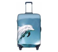 SSIMOO Housse de bagage élégante avec drapeau américain et baseball, expérience de style et fonctionnalité, parfait compagnon de voyage, Killer Whale Dolphin Ocean, Medium