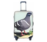 SSIMOO Housse de bagage élégante avec motif papillon violet prune, expérience de style et fonctionnalité, parfait compagnon de voyage, Imprimé pigeon gris, Small