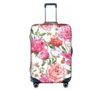 SSIMOO Housse de bagage élégante bleue gymnastique, expérience de style et de fonctionnalité, parfait compagnon de voyage, Pivoine de jardin, Large