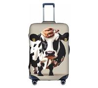 SSIMOO Housse de bagage élégante en forme de vache à pois noirs et blancs, expérience de style et fonctionnalité, parfait compagnon de voyage, Vache à pois noirs et blancs, X-Large