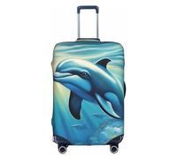 SSIMOO Housse de bagage élégante Grass and Dove - Expérience de style et de fonctionnalité - Compagnon de voyage parfait, Ocean Dolphin Looking At You 1, Medium