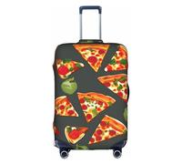 SSIMOO Housse de bagage élégante Sand Dunes, expérience de style et de fonctionnalité, parfait compagnon de voyage, Motif pizza 2, Large